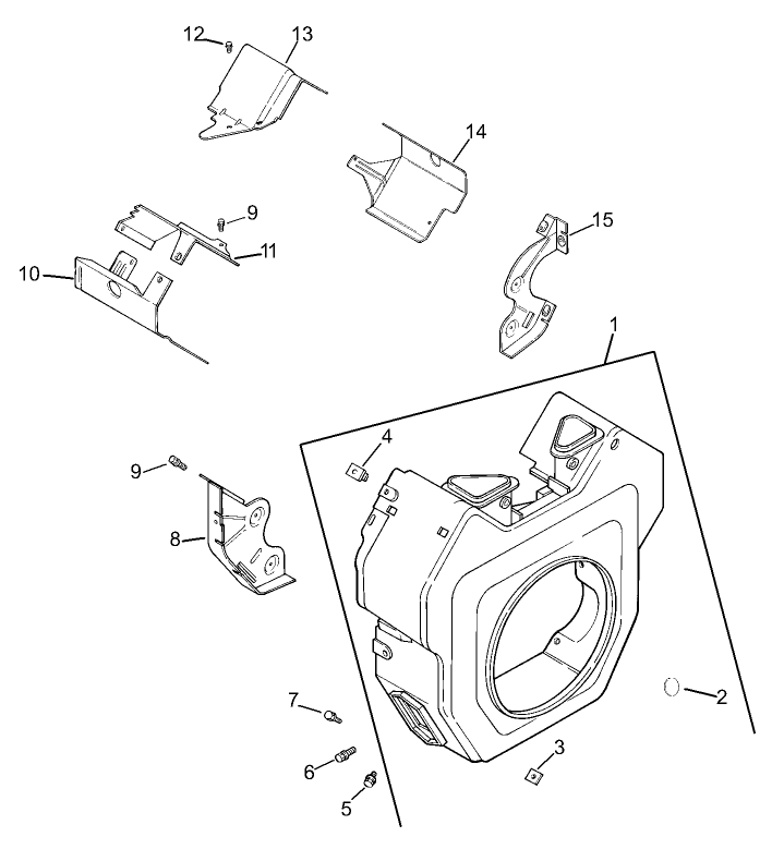 Blower Housing Assembly  Kohler CH730S-0072