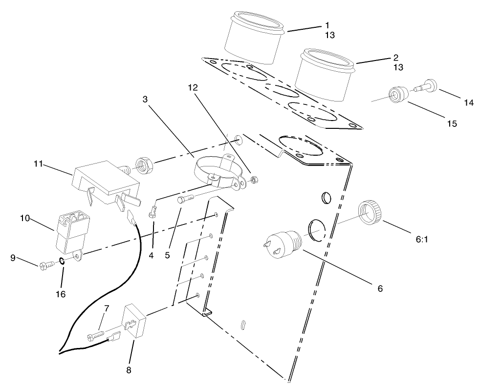 Steering Tower Electrical Assembly