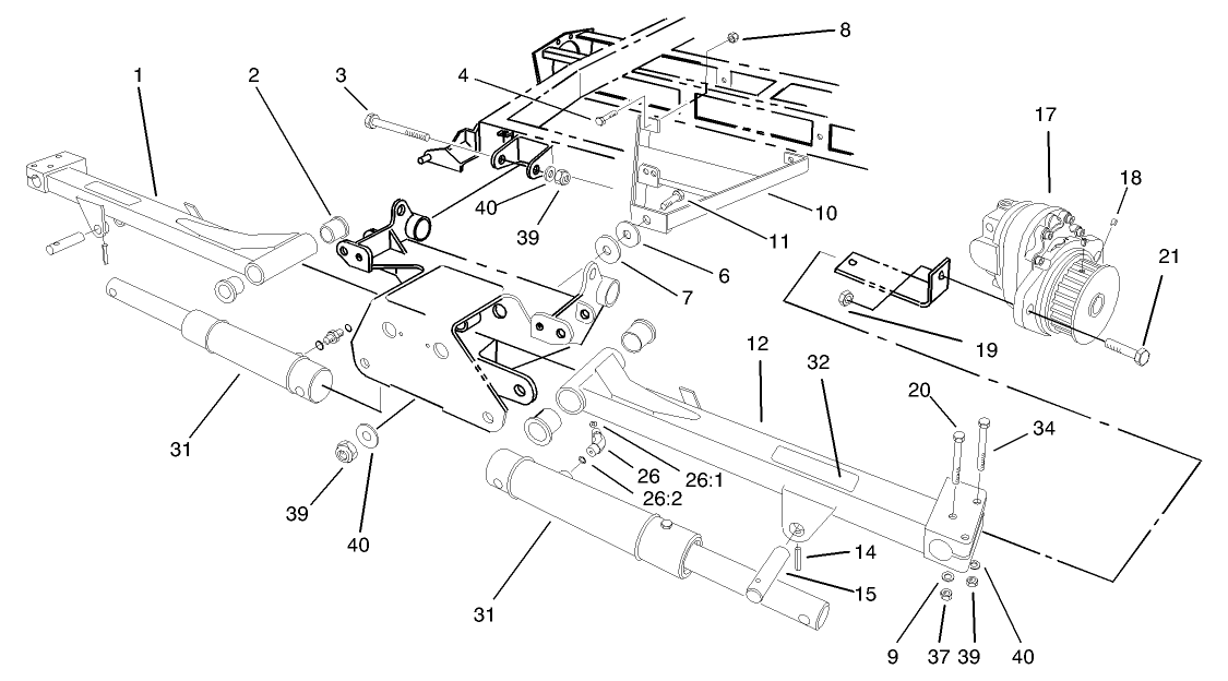 Front Lift Arm and A-Frame Assembly
