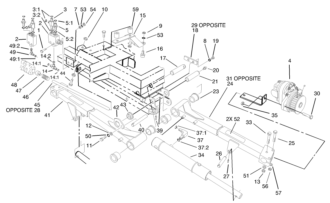 Rear Lift Arm and Shut-Off Assembly
