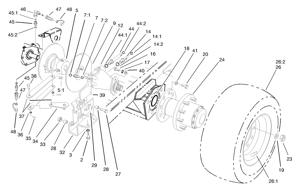 Front Wheel and Motor Assembly