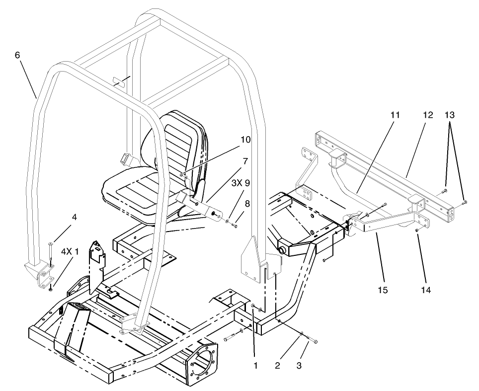 Roll Over Protection System Assembly (only on: 03707)