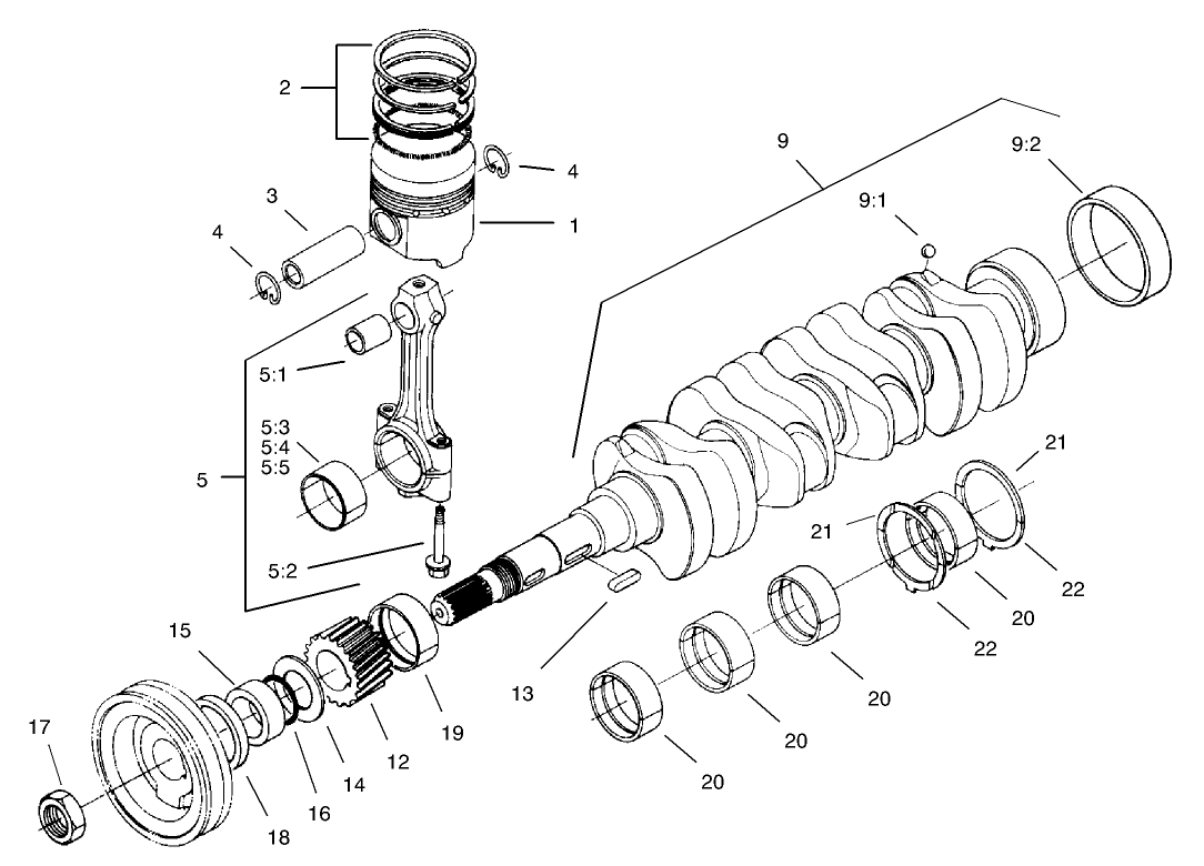 Piston and Crankshaft Assembly