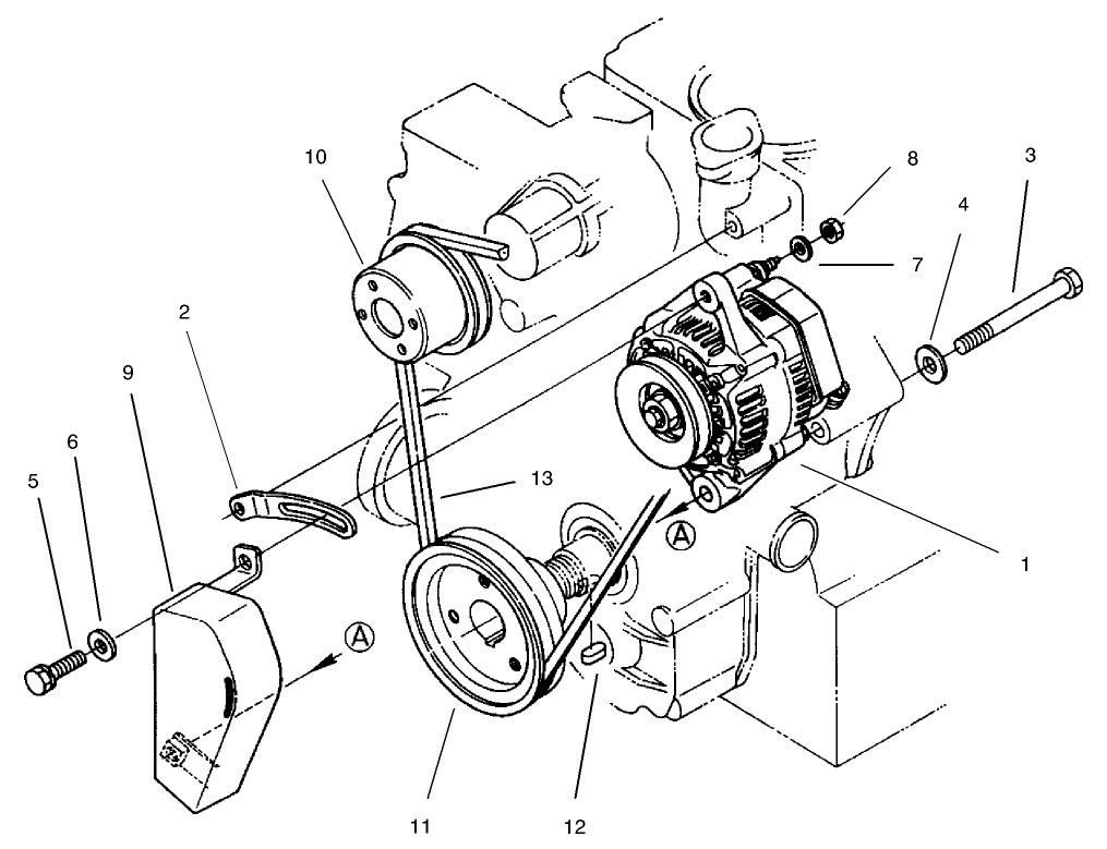 Alternator and Pulley Assembly