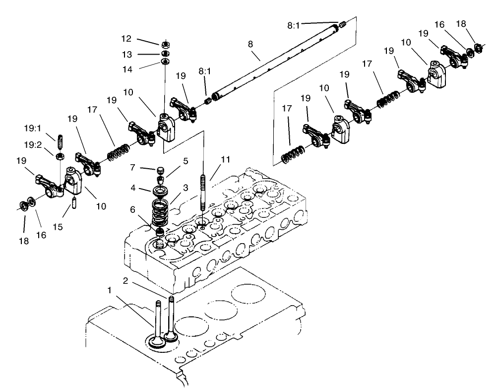 Valve and Rocker Assembly