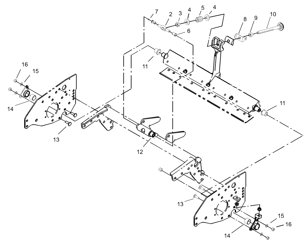 Bedbar Pivot Service Kit Assembly No. 106-9605