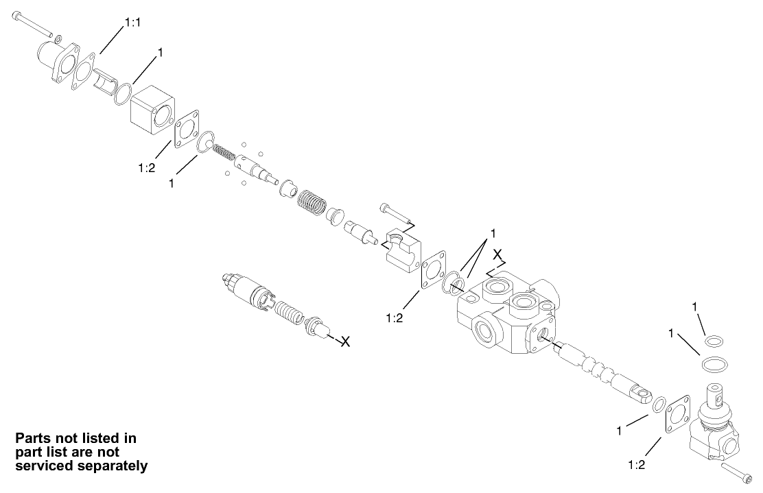1-Spool Valve Assembly No. 104-2831