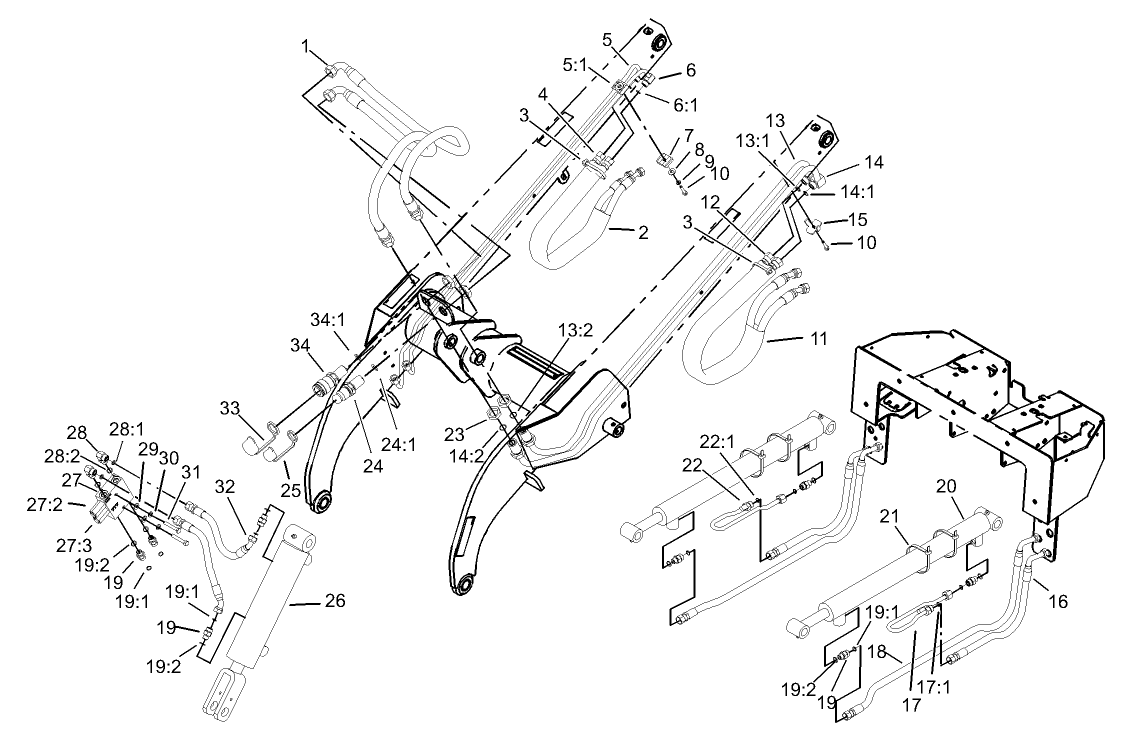 Loader Arm Hydraulic Assembly