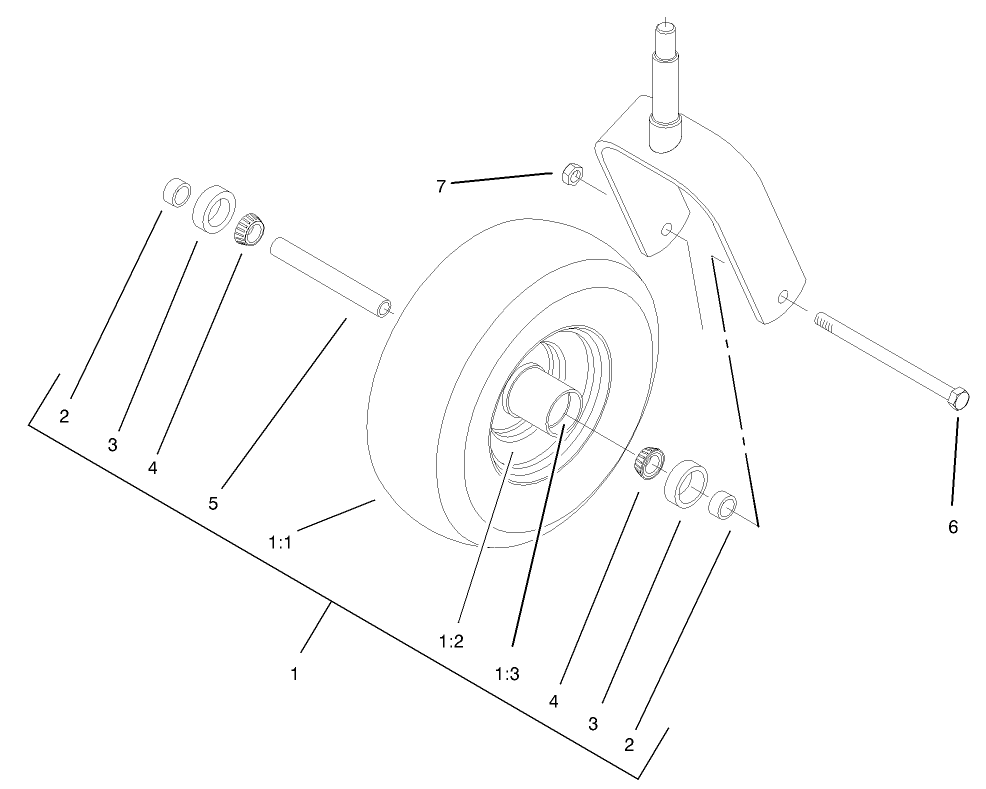 Caster Wheel Assembly No. 1-634662