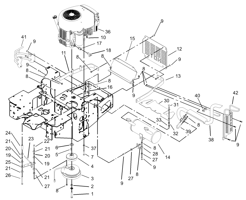 Engine and Clutch Assembly