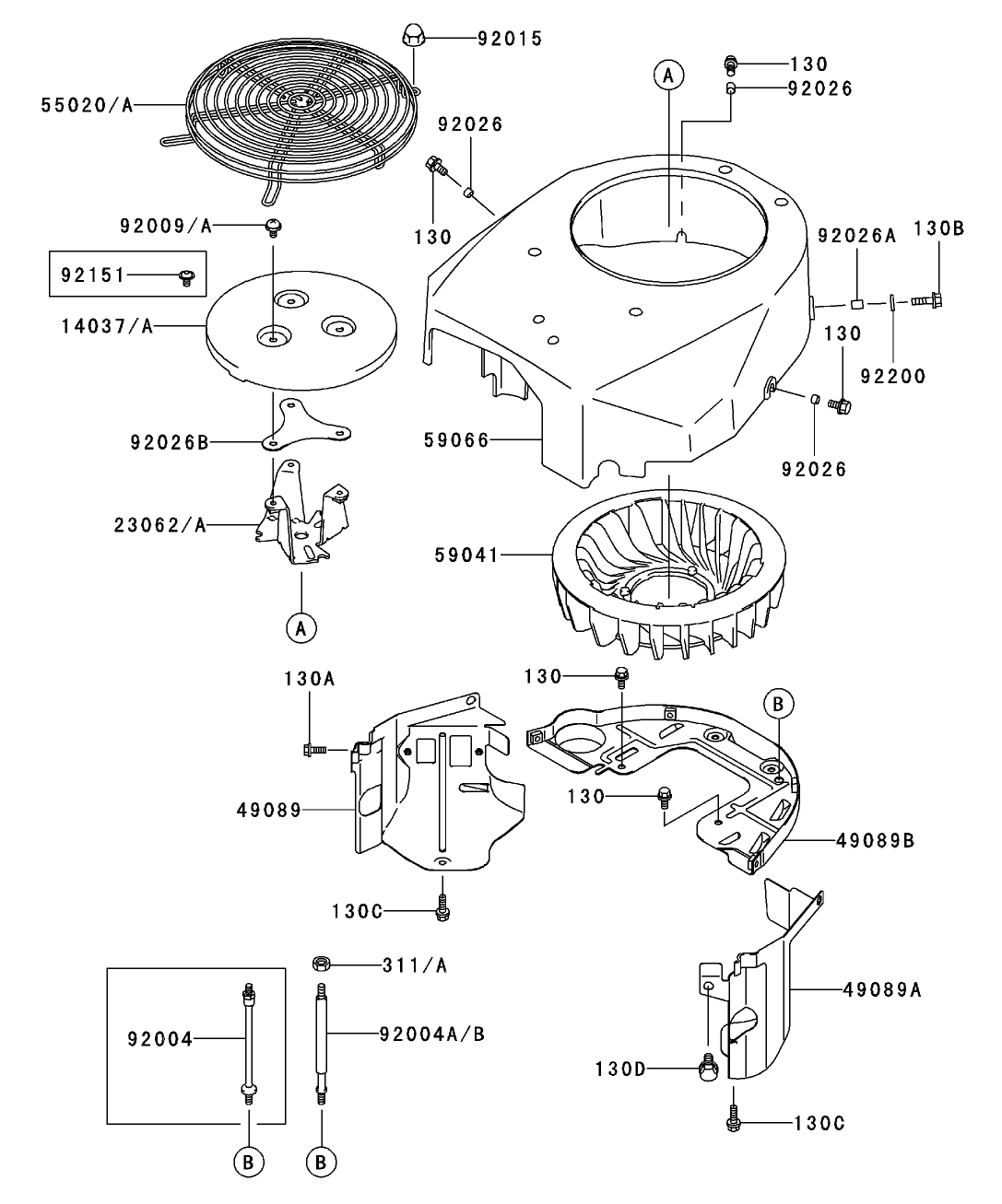 Cooling Equipment Assembly Kawasaki FH500V-ES10