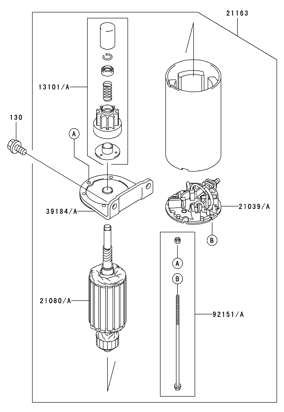Starter Assembly Kawasaki FH500V-ES10