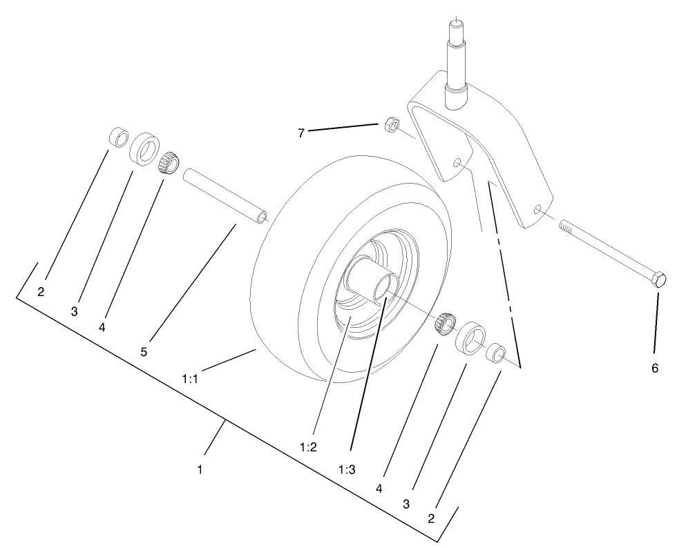 Caster Wheel Assembly No. 1-634662