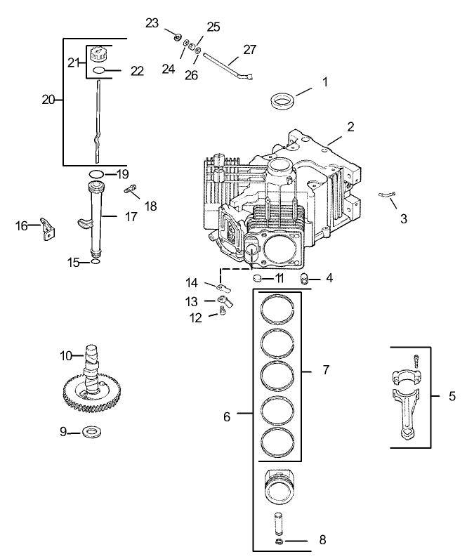 Crankcase Assembly Kohler CV20S PRO 65593