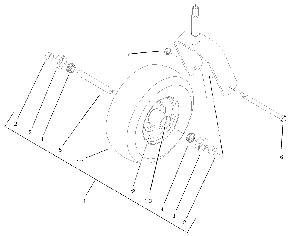 Caster Wheel Assembly No. 1-634662