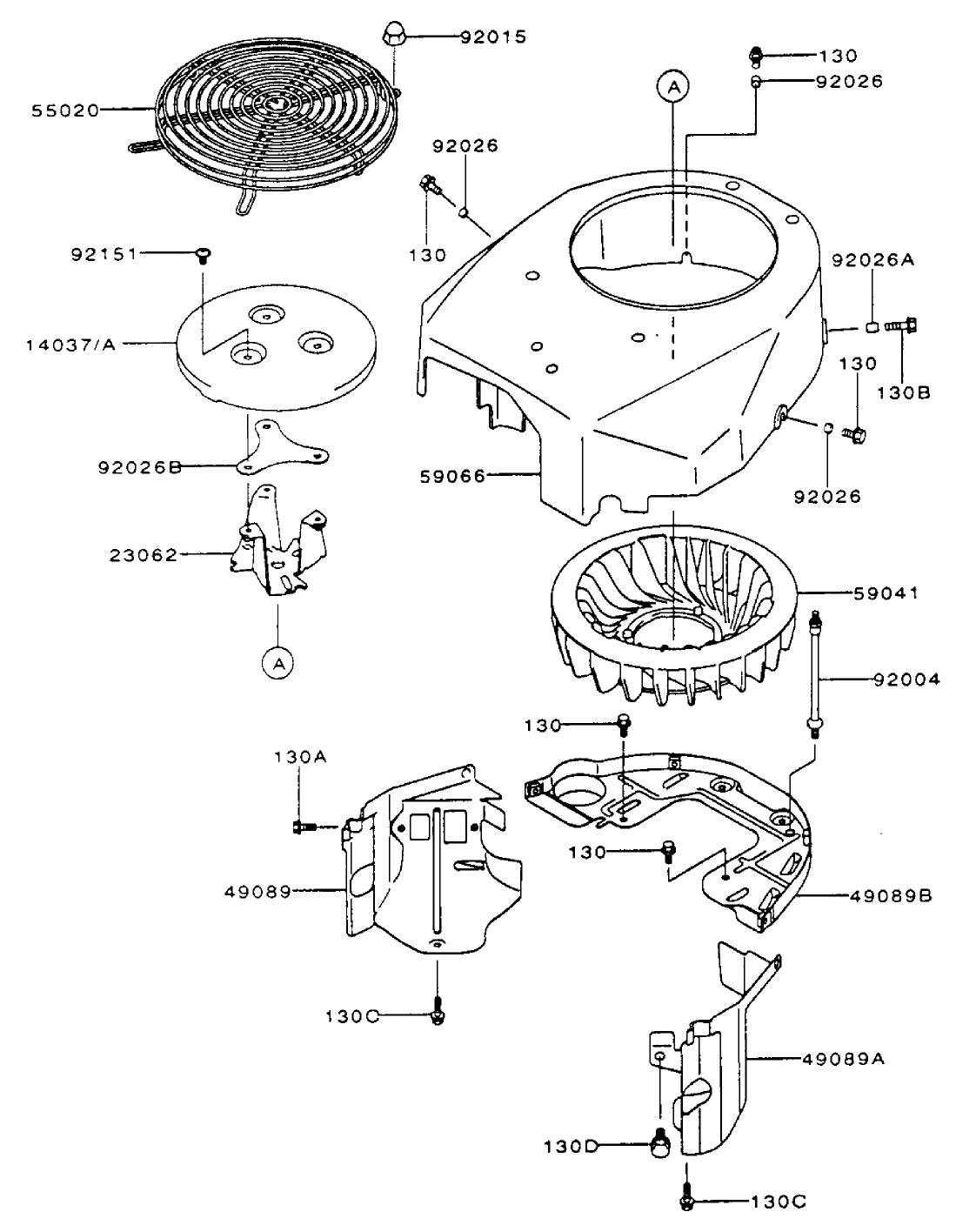 Cooling Equipment Assembly Kawasaki FH601V-DS06
