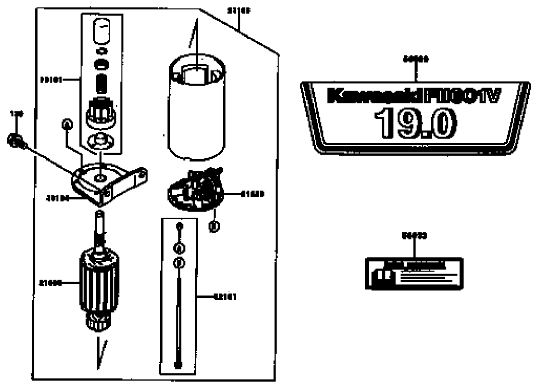 Starter/Decal Kawasaki FH601V-DS06