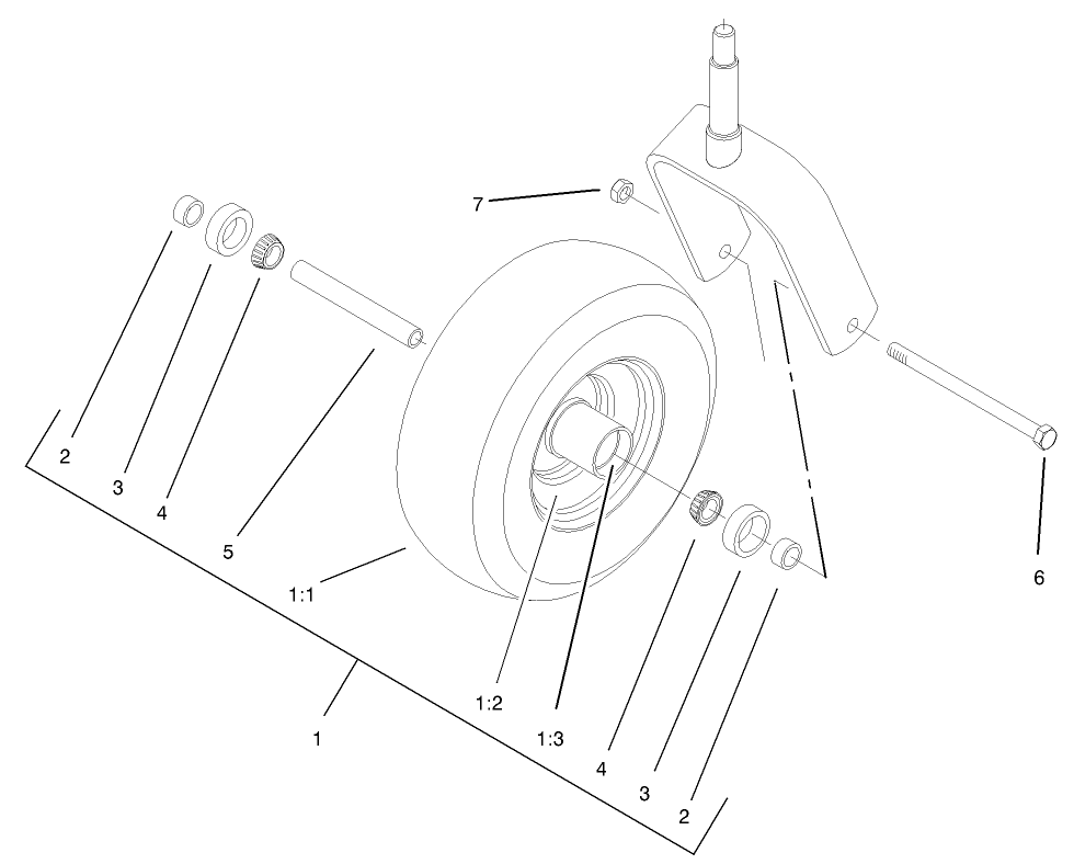 Caster Wheel Assembly No. 1-634662