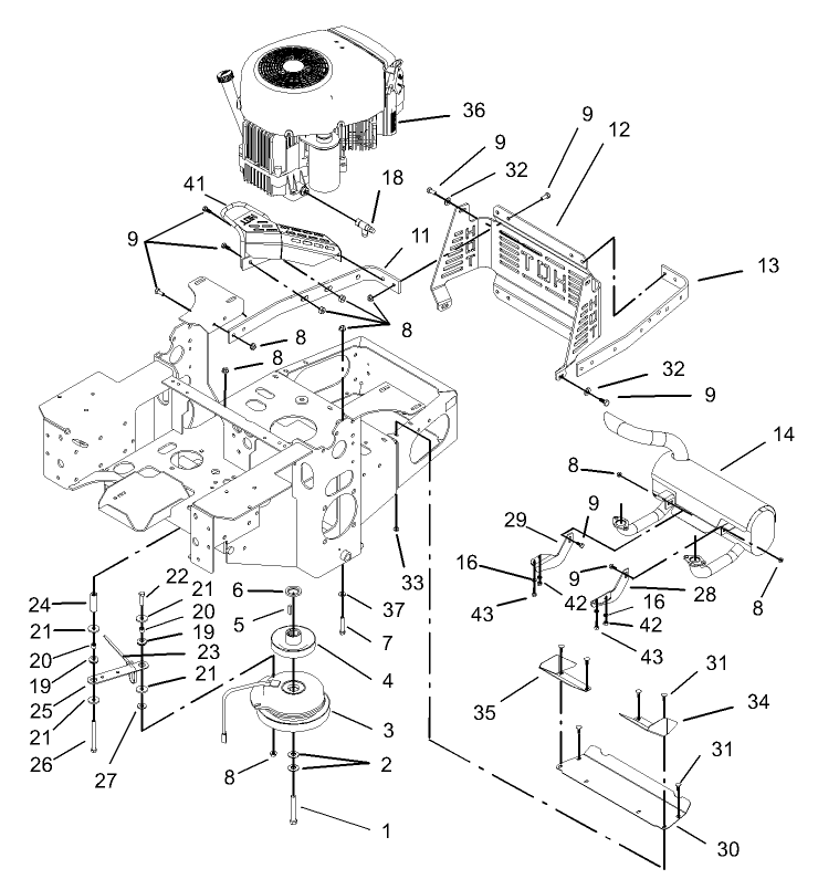 Engine and Clutch Assembly