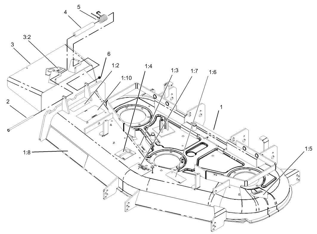 Deck and Deflector Assembly No. 106-5876