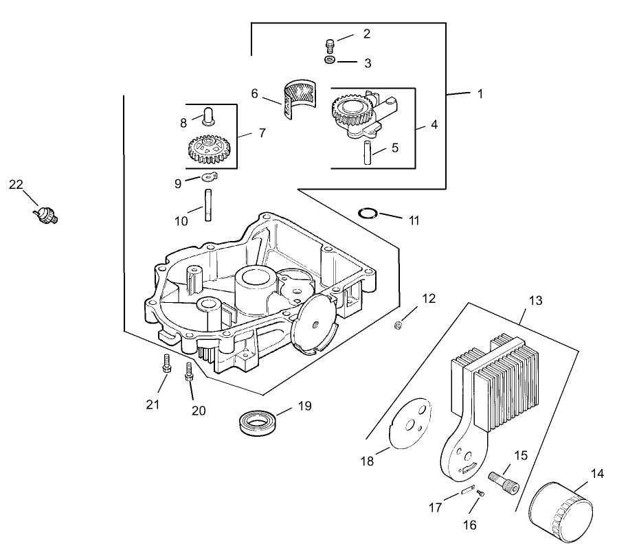 Oil Pan/Lubrication Assembly Kohler CV23S PS75560