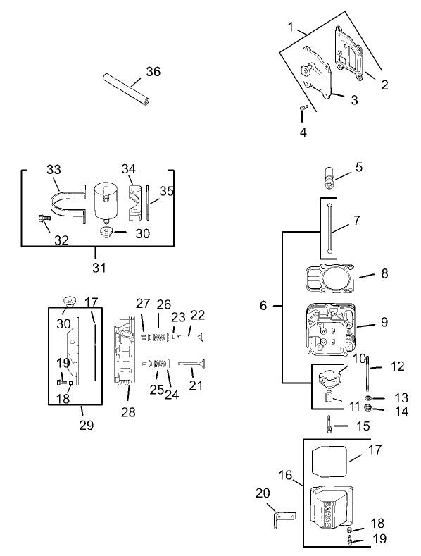 Head/Valve/Breather Assembly Kohler CV23S PS75560