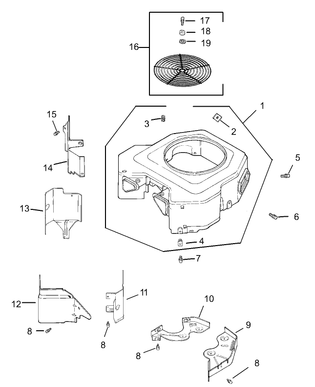 Blower Housing Assembly Kohler CV23S PS75560