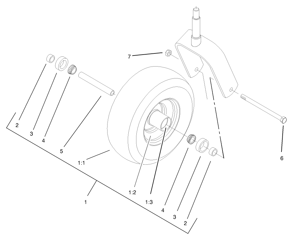 Caster Wheel Assembly No. 1-634662