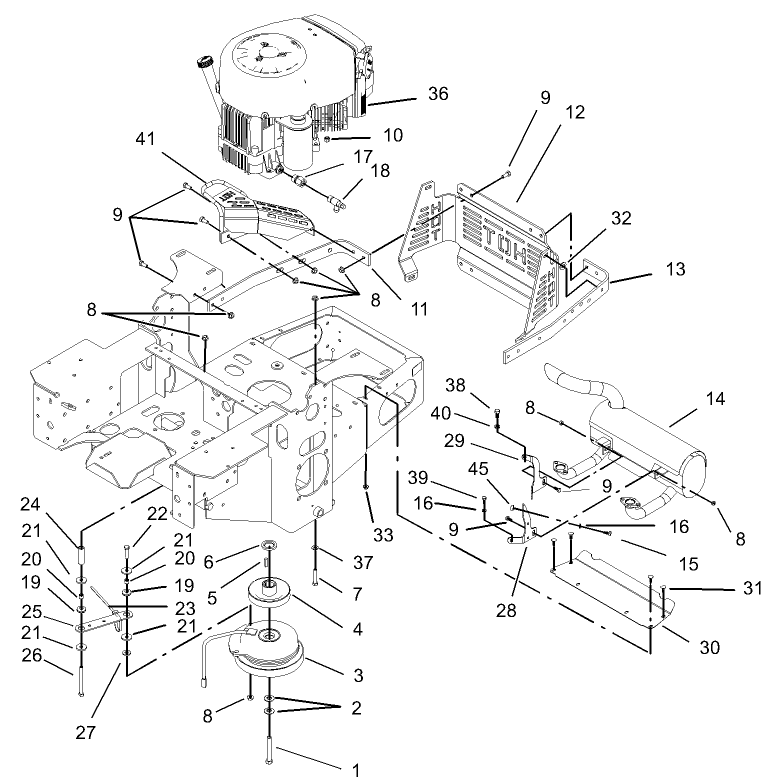 Engine and Clutch Assembly