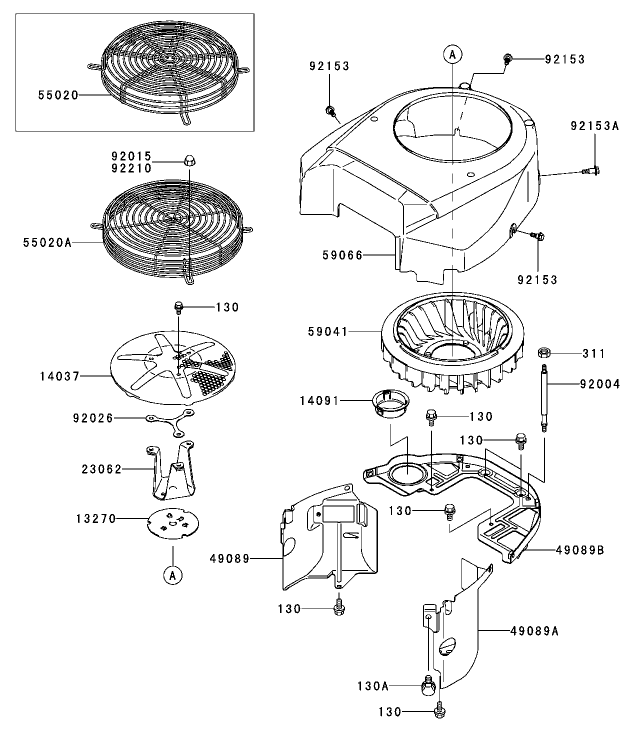 Cooling Equipment Assembly  Kawasaki FH680V-AS21