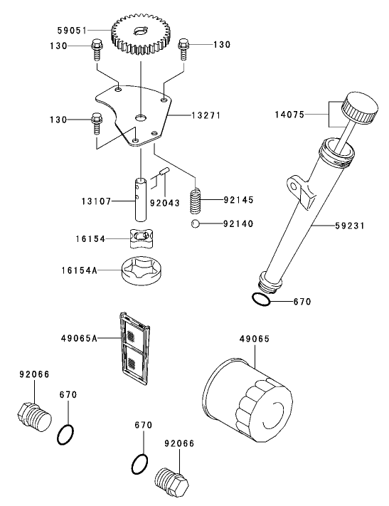 Lubrication Equipment Assembly  Kawasaki FH680V-AS21