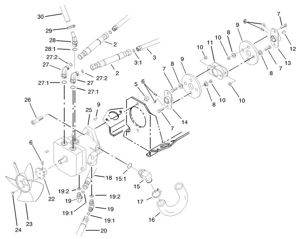 Hydraulic Pump Installation Assembly