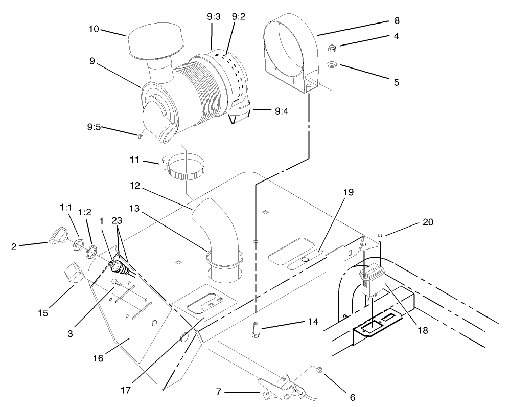 Air Cleaner and Control Panel Assembly