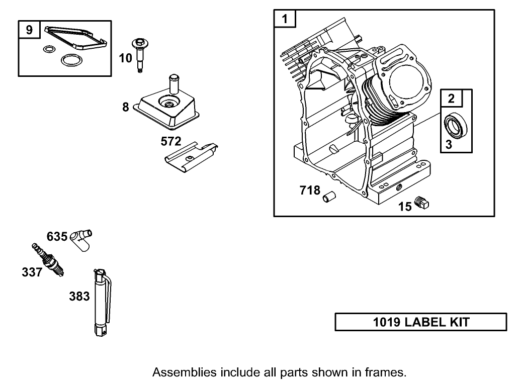 Cylinder Assembly Briggs and Stratton 350447-1116-E1