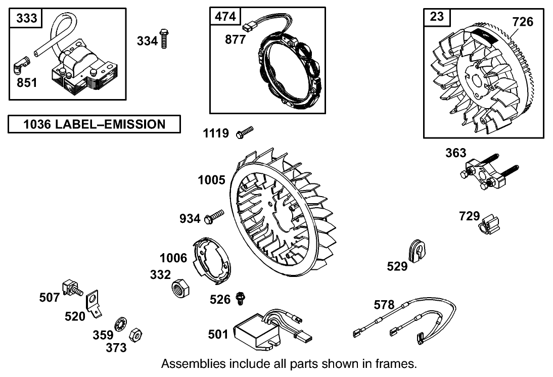 Blower Housing Assembly Briggs and Stratton 350447-1116-E1