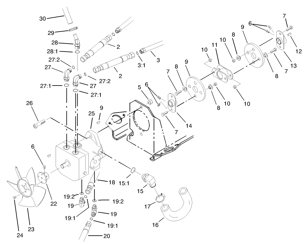 Hydraulic Pump Installation Assembly