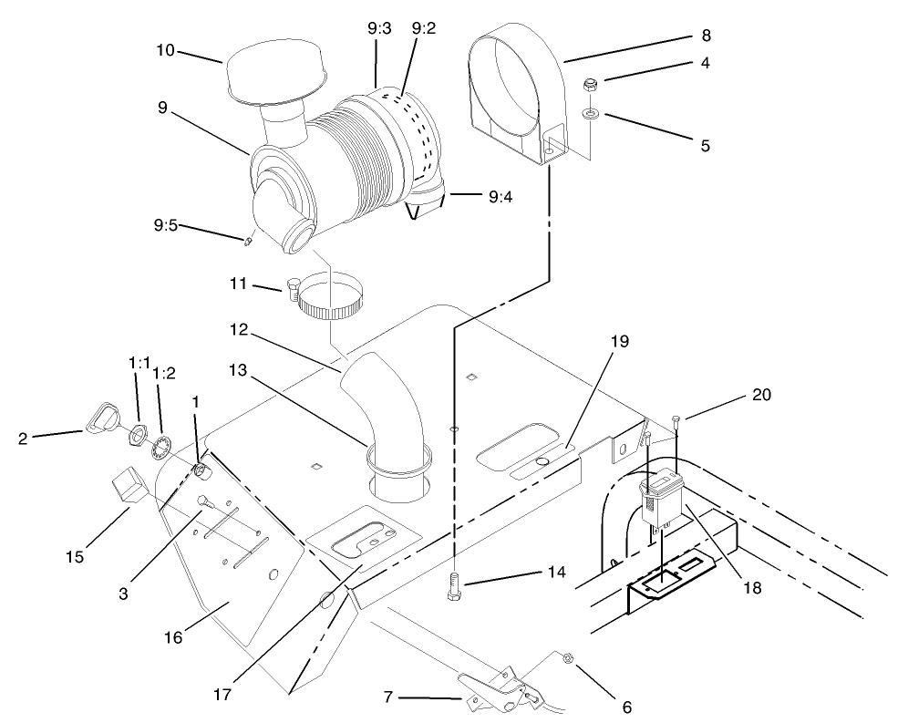 Air Cleaner and Control Panel Assembly
