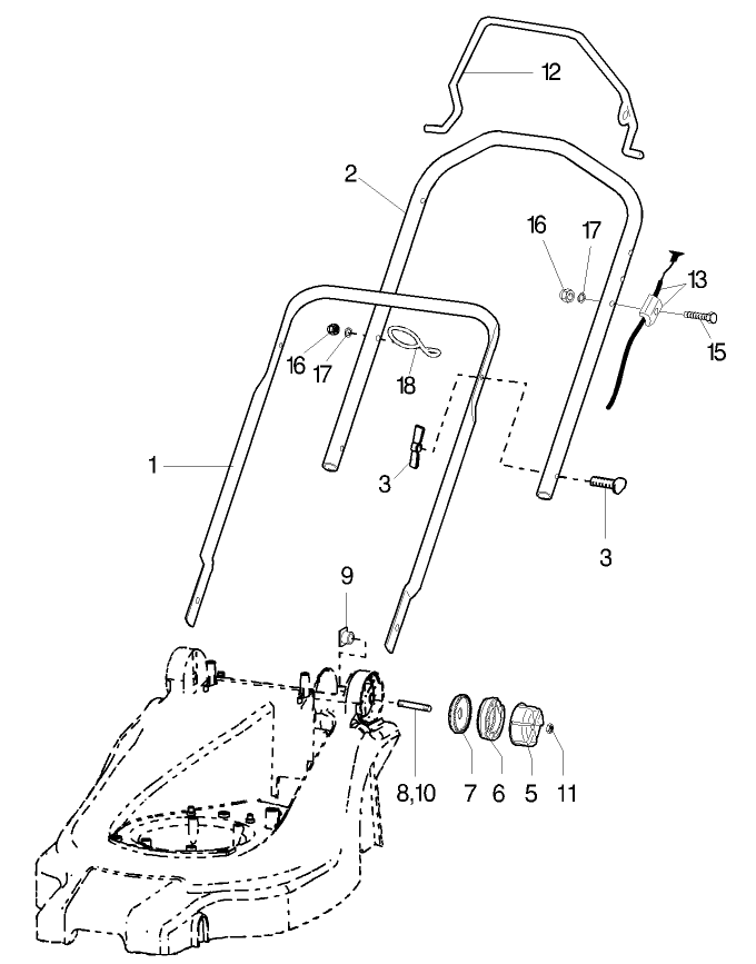 Handle Parts Model-No. 21020, 21022