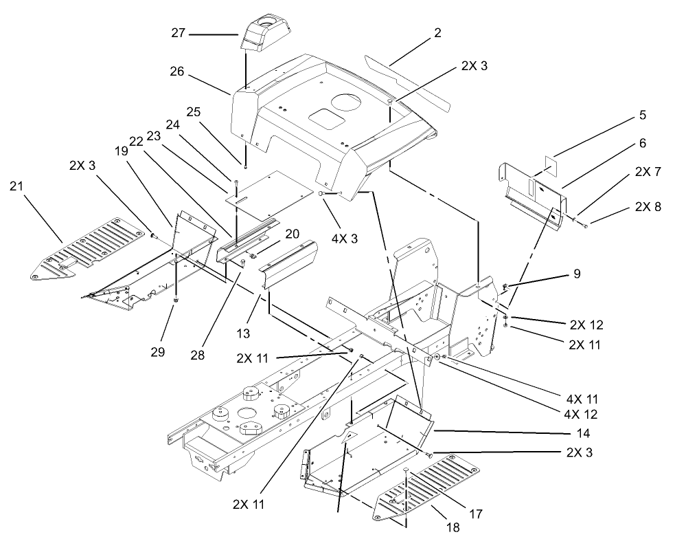 Fender and Footrest Assembly