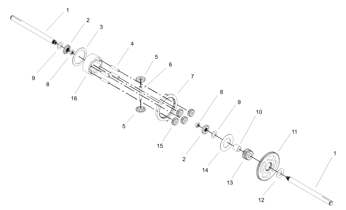 Differential Gear Assembly  Transaxle Assembly No. 104-4310