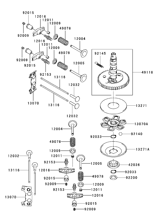 Valve/Camshaft Assembly Kawasaki FH541V-AS04
