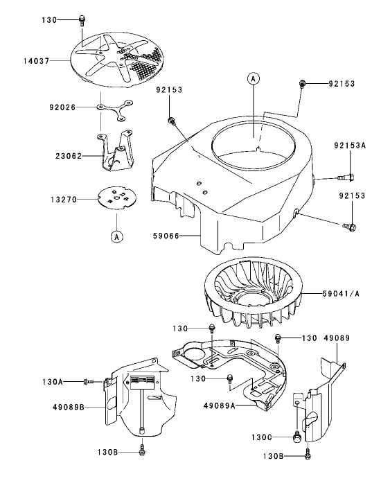 Cooling Equipment Assembly Kawasaki FH541V-AS04