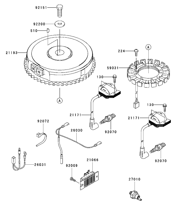 Electric Equipment Assembly Kawasaki FH541V-AS04