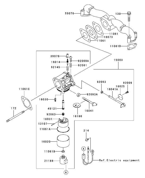 Carburetor Assembly Kawasaki FH541V-AS04