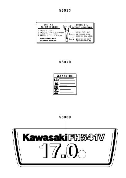 Label Assembly Kawasaki FH541V-AS04