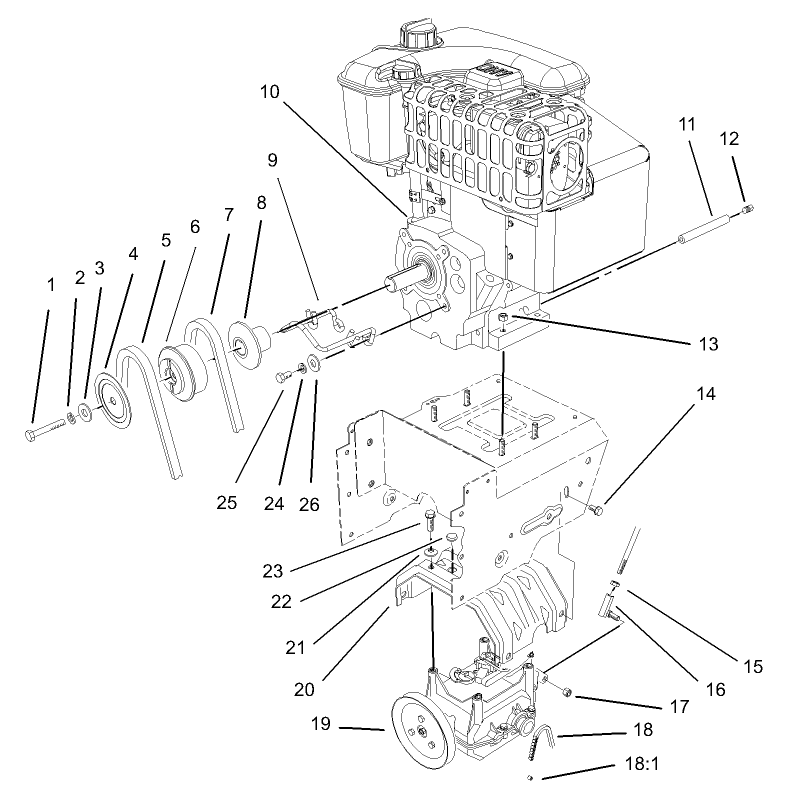 Engine and Transmission Assembly