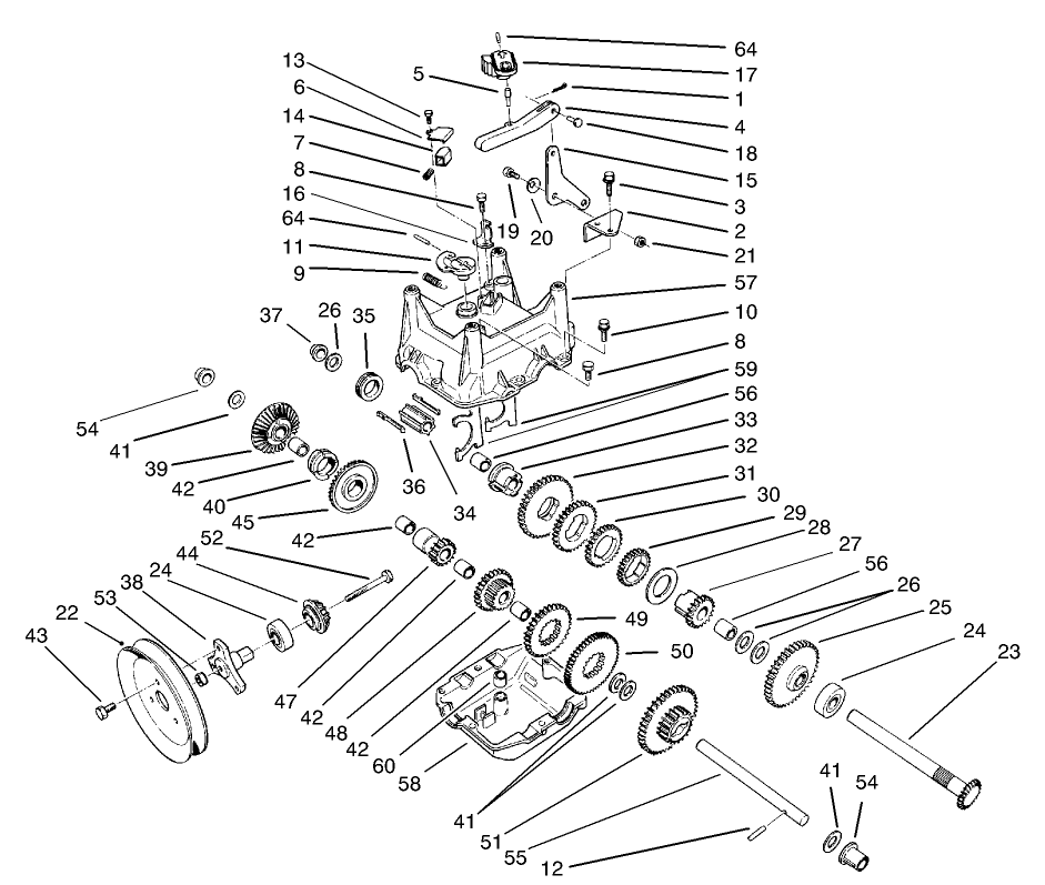 Traction Gearcase Assembly Part No. 66-8030