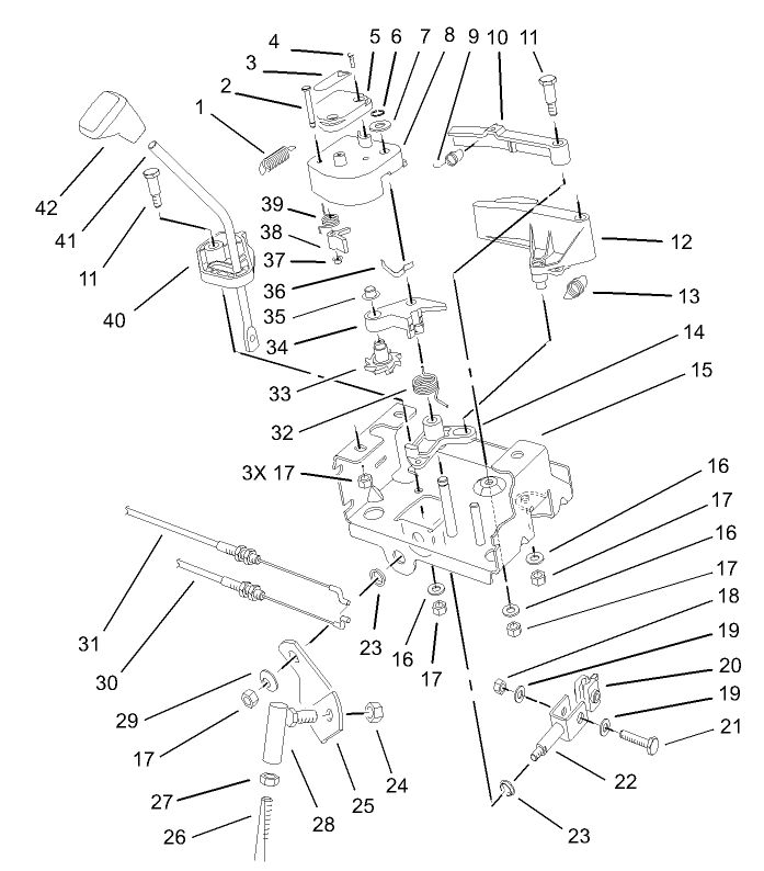 Power Shift Control Assembly