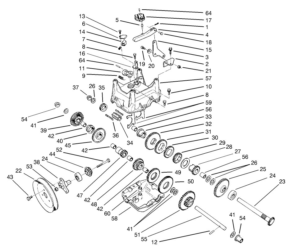 Traction Gearcase Assembly Part No. 66-8030