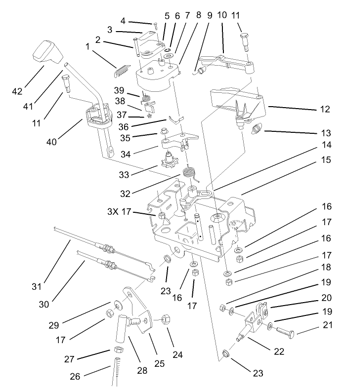 Power Shift Control Assembly